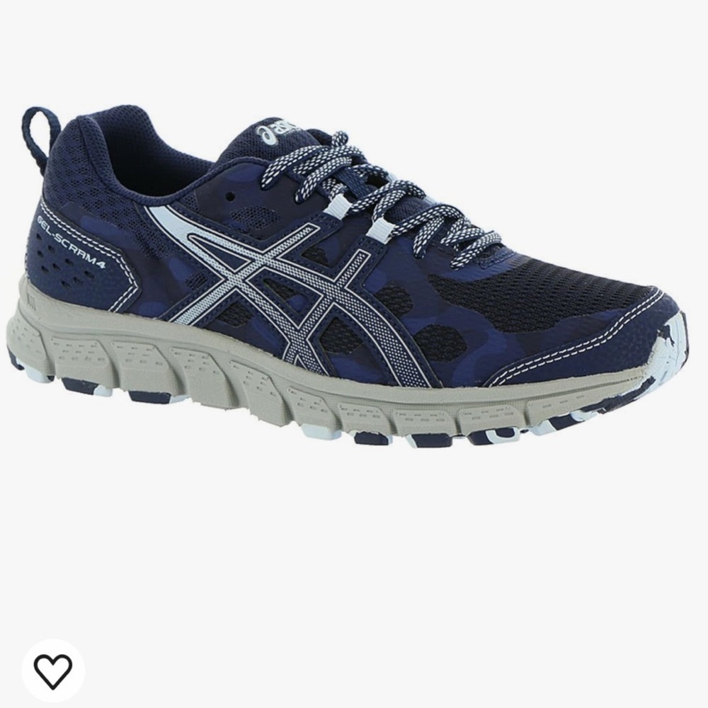 Asics Gel Scram 4 Trail Running Shoes Wmn Sz 10 Blue Gray Athletic Performance